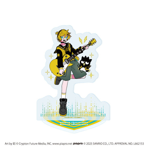 『ピアプロキャラクターズ×サンリオキャラクターズ』アクリルスタンド03/鏡音レン×バッドばつ丸(コラボイラスト)